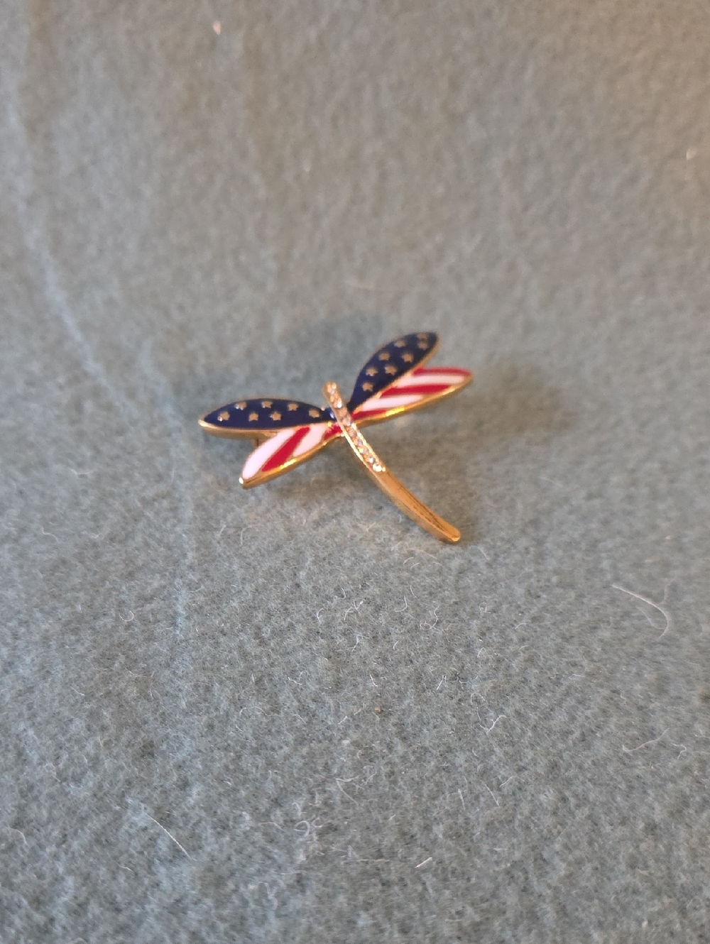 Patriotic Dragon Fly Brooch